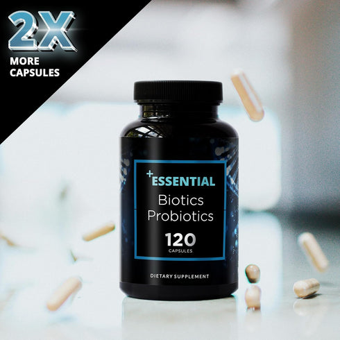 Essential Advanced - Biotics Probiotics, 120 Capsules, Daily Probiotics with Spore dE111, Non-GMO