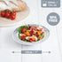 MATANA 20 pc Premium Plastic Party Bowls with Silver Lace Rim, 7" Inch/12oz, Heavy Duty, Reusable for Parties