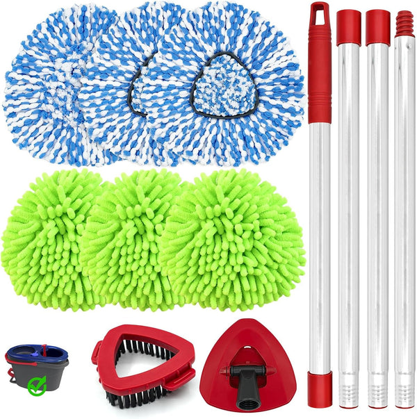Hezane Mop Heads for O Cedar RinseClean 2 Tank Spin Mop System, 3