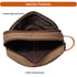Mactso Mens Travel Toiletry Bag, Canvas Leather Cosmetic Makeup Organizer with Double Compartments (Coffee)