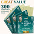 Natural Green Tea Oil Blotting Sheets for Face, 25% Larger, 3pk/300 Easy Dispensing Oil Absorbing Papers