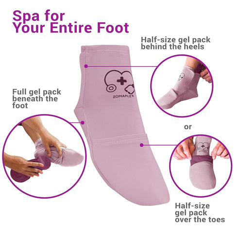 Zomaple Cold Therapy Socks for Women and Men - Ice Pack Cooling Socks for Plantar Fasciitis, Neuropathy, Arthritis