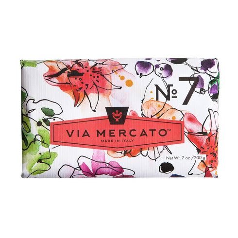 Italian Soap Bar, No. 7 - Peach, Fig Blossom & Rose (200 g)
