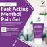 Zealios Race Relief Menthol Pain Relief Gel, 3oz Tube, Fast Acting for Muscle Pain & Arthritis, Cooling Formula