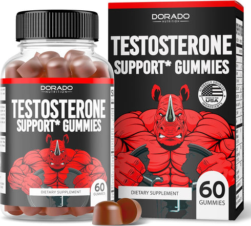 DORADO NUTRITION Testosterone Booster Gummies for Men: Premium Test Booster, 60 Count