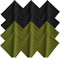 XTHEL Microfiber Eyeglass Cleaning Cloth - 12 Pack (6 Black + 6 Green),