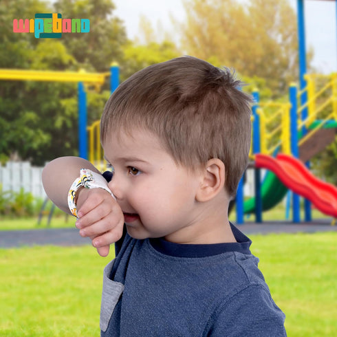 Wipeband 6-Layer Nose Wipes | Kids Wearable Bracelet with Built-in Nose Tissues | Soft Laminated Tissues | Convenient
