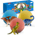 Organic Dino Bath Bombs for Kids, 3 Large Bath Bomb Kit with Surprise Dinosaurs Inside