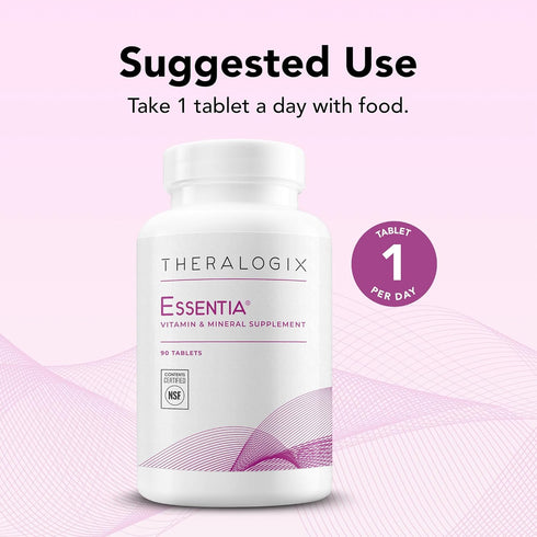 Theralogix Essentia Multivitamin for Women - 90 Tablets, Daily Support for Immune & Bone Health
