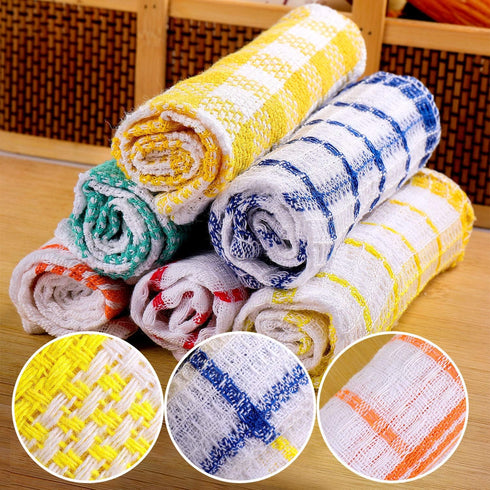 Patelai 12 Pieces Kitchen Dish Cloths for Washing, Absorbent Dish Rags, Drying Towels for Scrubbing Glass