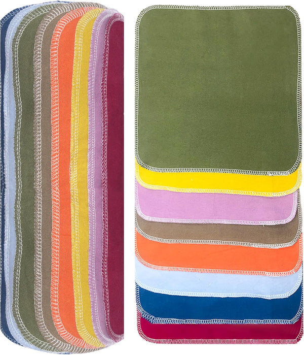 30 Pack Reusable Paper Towels Roll - Jumbo Large Paperless Cotton Flannel Washable Cloth Napkins for Kitchen