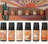 Folkulture Fragrance Oils for Diffuser - Set of 6 Essential Oils for Home - Gift Box