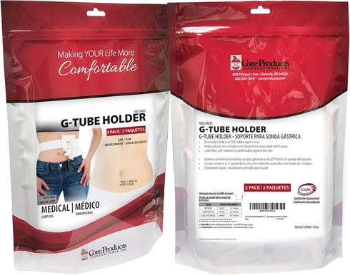 NelMed G-Tube Holder Core Products - Feeding Tube Belt Holder for PEG, G, J Tubes - Adjustable, Discreet Support