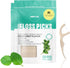 Biodegradable Floss Picks (100 pcs) - Natural, Vegan, Sustainable, Reusable Dental Floss Picks