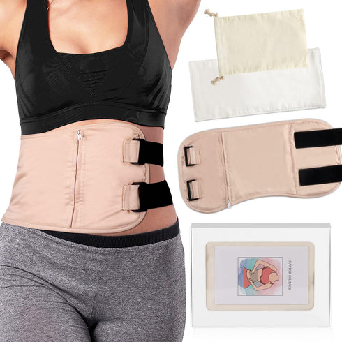DEROWN Castor Oil Pack Wrap, Less Mess, Organic Cotton & Waterproof PUL,