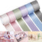 Whaline Morandi Satin Ribbon, 6 Rolls Pastel Silk, 1 Inch x 5 Yard for Wedding, Bridal, Baby Shower Decor