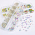 Multi Shapes 3D Glass AB Nail Art Rhinestones, 1085 Pieces Crystal Clear Flatback Rhinestones with Organizer