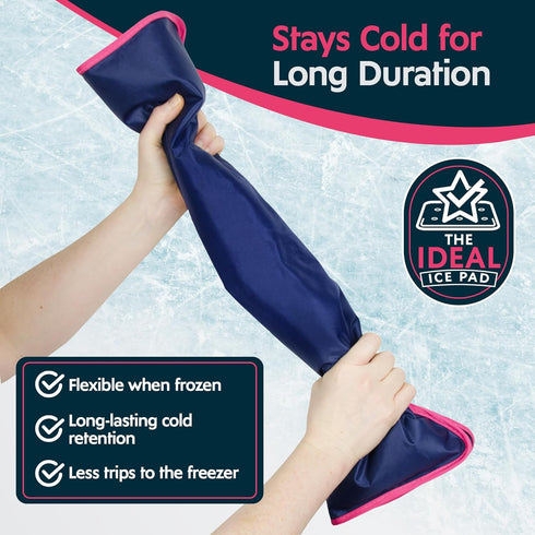 Magic Gel Leg Ice Pack - Professional Cold Therapy Wrap - Full Leg Ice Pack for Shins, Hamstrings, and Legs