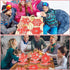 Naozinebi 48 Count 9inch Winter Snowflake Paper Plates Red Christmas Plates Red Snowflake Shaped Christmas Dessert