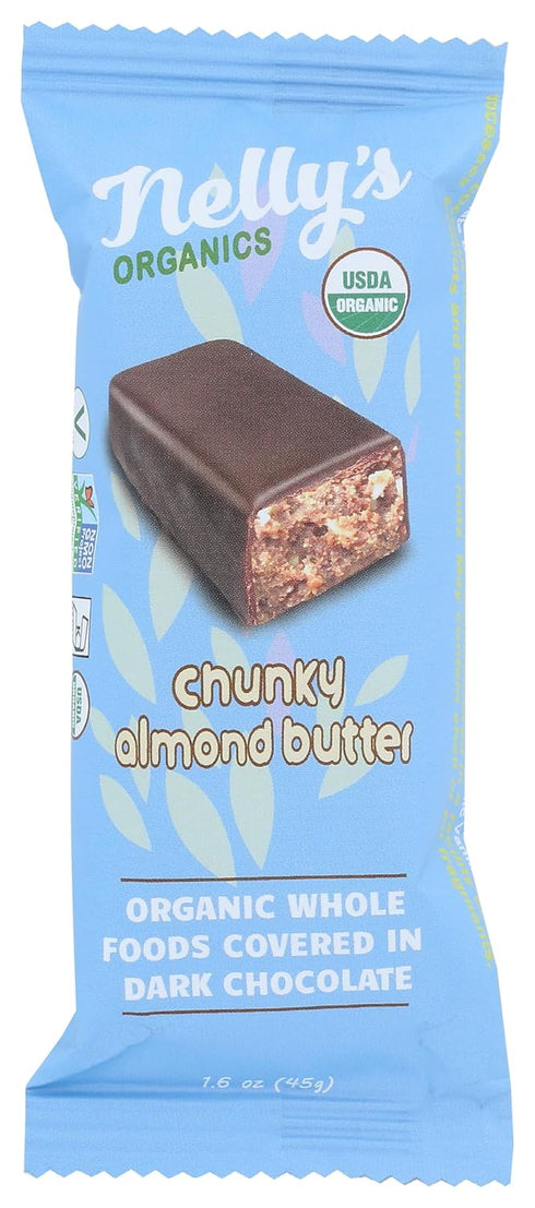 Nelly's Organics , Bar Chunky Almond Butter Dark Chocolate Organic, 1.6 Ounce
