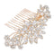 Rose Gold Wedding Hair Comb with Pearls and Crystals, Bridal Headpiece for Parties (Rose Gold)