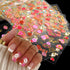 Lips Nail Stickers for Valentine's Day, 3D Gold Nail Decals Foils for Heart Red Lip Self-Adhesive Nail Design