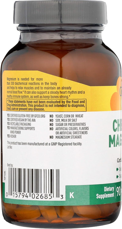 Country Life Chelated Magnesium 250mg, Daily Supplement, 90 ct
