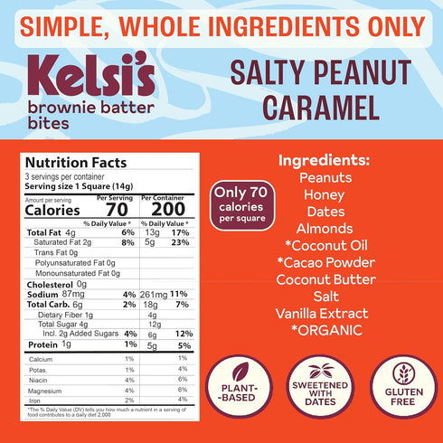 Pack, 8 Pack Kelsi's Brownie Batter Bites, Variety - Whole Ingredients, Healthy Brownie Bites, Dairy Free, Gluten Free
