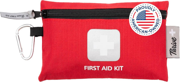 Thrive Mini Emergency Kit & First Aid Pouch, 66 Piece Set, Waterproof Rip-Stop Nylon Pouch