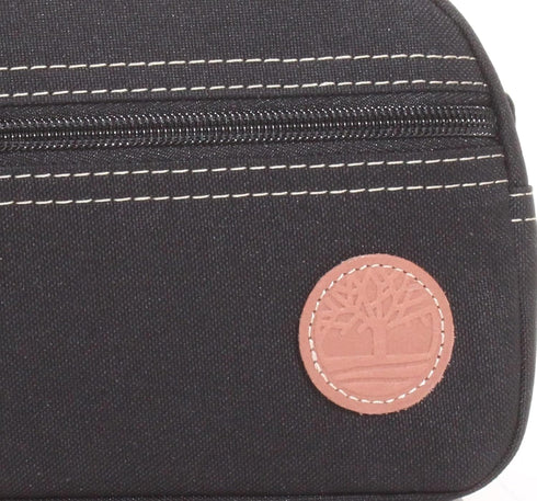 Timberland Men's Toiletry Bag - Canvas Travel Kit Organizer, Black, One Size
