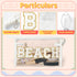 Preppy Patch Cosmetic Bag - Summer BEACH Chenille Varsity Letter Transparent PVC Zipper Makeup Bag for Women