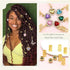 NAISKA 140Pcs Gold Hair Jewelry for Braids, Rhinestone Dreadlocks Accessories, Butterfly Braid Clips for Women