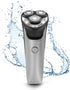 MEMBERS ONLY Electric Razor for Men, Lithium Metallic Cordless Rotary Shaver with 3 Heads, Precision Trimming, IPX6