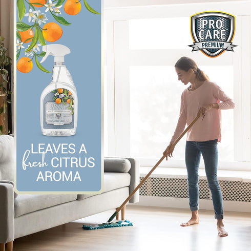ProCare Citrus Floor Cleaner: 32oz Spray Bottle for Tile, Stone, Laminate, Vinyl & Natural Wood Floors