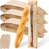 Kegeeei 150 Pack 150 23x4x1.6 Inch Packaging Baguette Bags with Clear Front Window and Seal Stickers, Paper Bread Bags