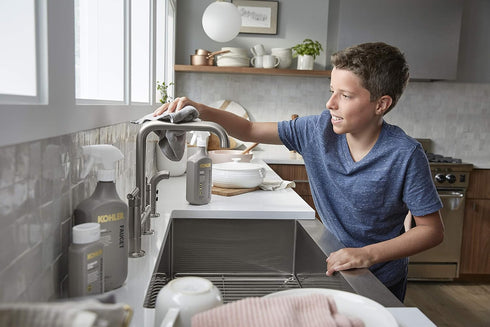 K-EC23723-NA Ammonia 28 Oz KOHLER Faucet Cleaner, Kitchen and Bathroom Cleaner, Streak Free Shine, and Alcohol Free, FL