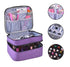 Nail Polish Organizer- Holds 30 Bottles Nail Supply Organizers and Storage Double-layer Nail Polish Carrying Case Nail varnish Organizer Nail Polish Storage Bag with Handle(Purple)