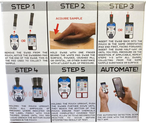 Residue Detection Multi-Drug Test Kit, Rapid Surface Residue Detector
