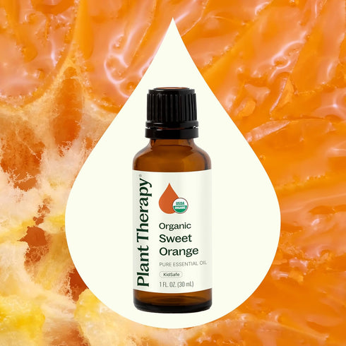 Plant Therapy Sweet Orange Organic Essential Oil 100% Pure, 30 mL (1 oz), USDA Certified Organic