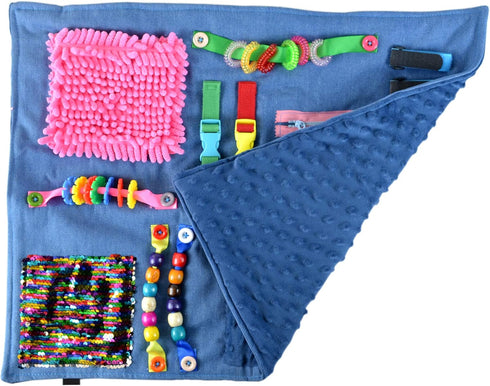 Therapeutic Fidget Blanket for Anxiety Relief - Ideal for Alzheimer & Dementia