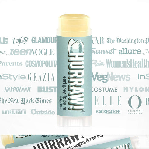 Hurraw! Earl Grey Lip Balm - 3 Pack, Organic, Certified Vegan, Gluten Free, Non-GMO, Made in USA