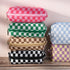 6 Pcs Checkered Makeup Bag - Preppy Cosmetic Bag Bulk, Pink Black Makeup Pouch, Personalize Travel Toiletry Organizer