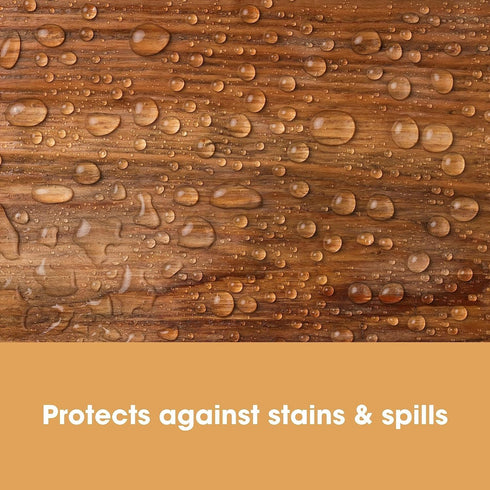 Furniture Clinic Wood Floor Polish - Polishes to a Glossy Finish, Protects Against Stains, 500ml / 17fl oz