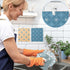 6 Pack Swedish Dishcloths for Kitchen, Reusable Paper Towels, Washable Absorbent Cellulose Sponge Cloths