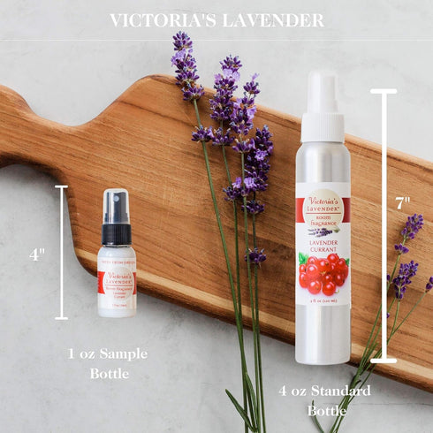 Victoria's Lavender Room Spray - 4-Pack Sampler, All-Natural Home Atmosphere Spray, 1 oz