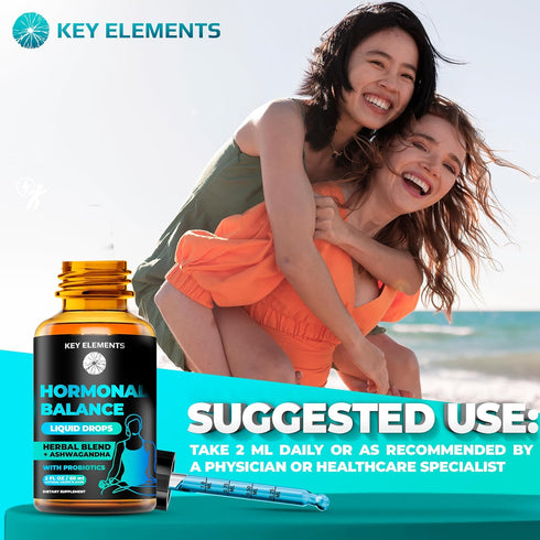 Liquid Hormone Balance Supplements for Women & PMS Relief - Menopause Support PMS Vitamins Menstrual Cramp Relief - PMS