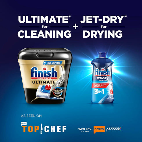 Finish Ultimate Dishwasher Detergent - 62 Count - Dishwashing Tablets with CycleSync™ Technology