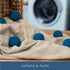 S&T INC. Reusable Plastic Dryer Balls, 6 Pack, Dark Blue, 2.5 in Fabric Softener for Laundry.