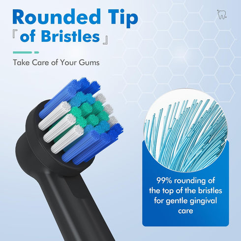 Pack 8 7000, OralB 1000, 9600, 500, 3000, 8000 Replacement Toothbrush Heads Compatible with Oral B, of Professional
