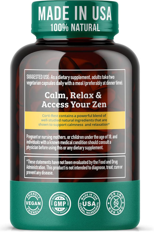 KSM-66, D3Calm Cortisol Reducer & Adrenal Support SupplementNatural Stress Relief with Ashwagandha Magnesium Glycinate
